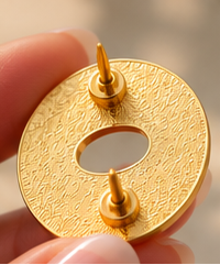 Broche à lunettes émaillée – Eyebrooch Beige